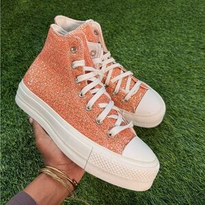 Converse CTAS Lift Platform Hi Shoes Healing clay/light gold Women Sz US 8